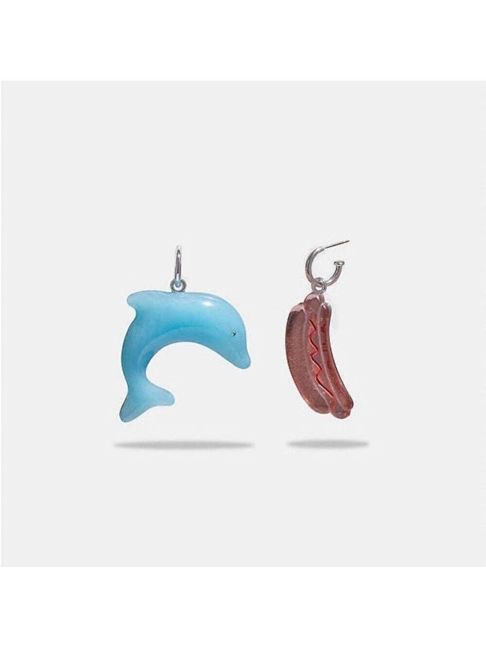 Rare Collectable ๐ญ๐ฌ Coach Hotdog Dolphin Mismatch Earrings